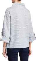 Thumbnail for your product : Joan Vass Ottoman Two-Pocket 3/4-Sleeve Pullover