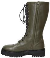 Thumbnail for your product : Moschino 40mm Leather Combat Boots