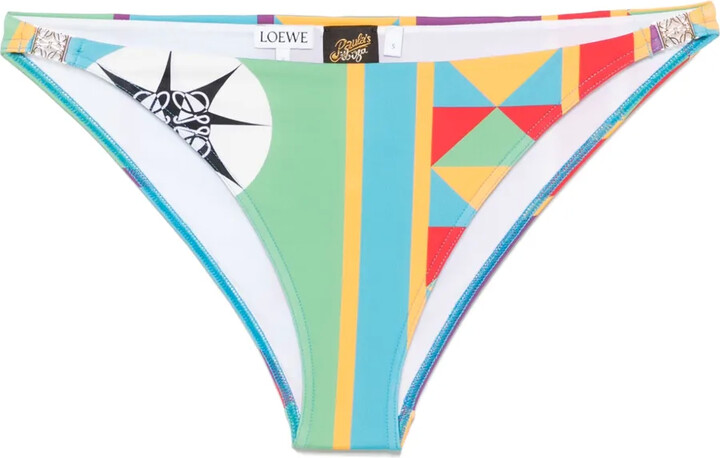 Loewe x Paula's Ibiza geometric-print bikini bottoms