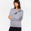 Paul Smith Women's Grey Cotton Sweatshirt With 'Bird' Print