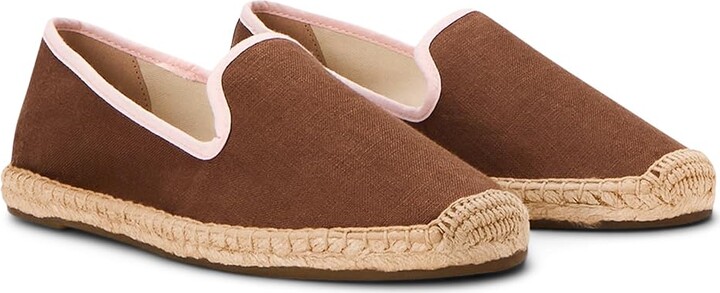 Soludos Smoking Slipper Espadrille Women's Slip on Shoes Brown / Light Pink : 6 B - Medium, Jute