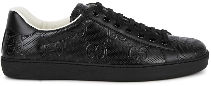 mens black gucci trainers