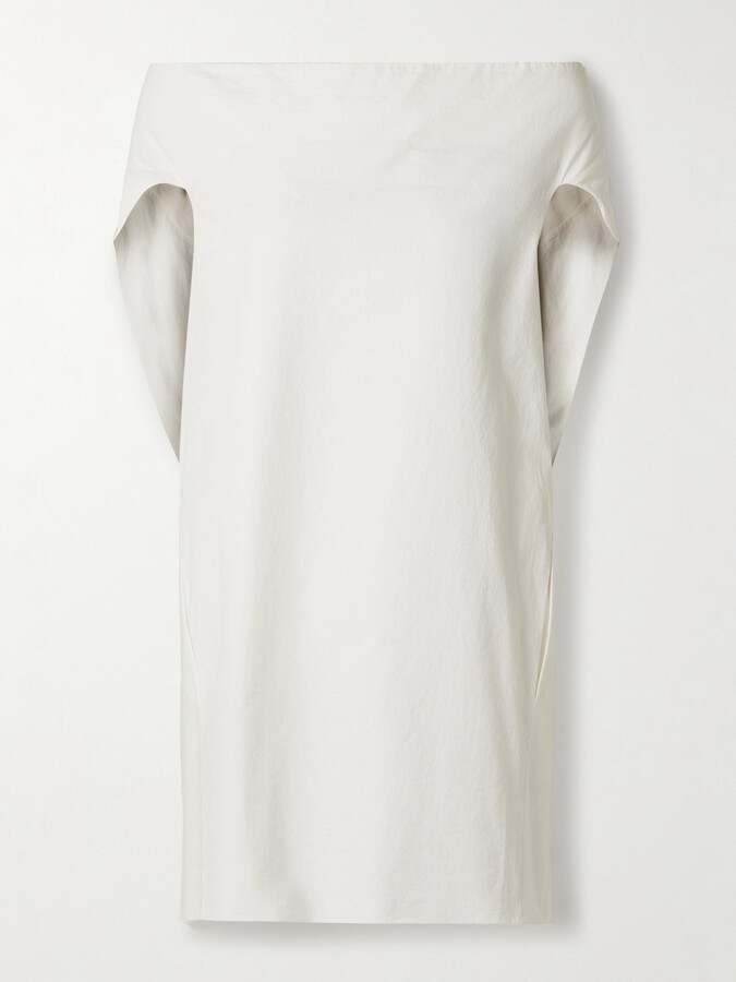 The Row Anitas Off-the-shoulder Cape-effect Cotton-poplin Top - Ivory