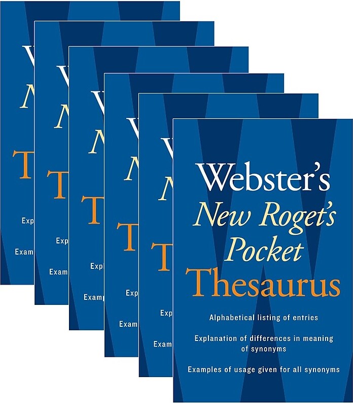Houghton Mifflin Harcourt Webster's New Roget's Pocket Thesaurus, Pack of 6 (AH-9780618953202-6)