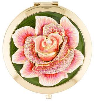 Jay Strongwater Floral Mirror Compact