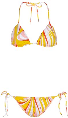 Emilio Pucci Beach Printed triangle bikini