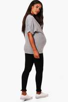Thumbnail for your product : boohoo Maternity Rebecca Ruffle Hem Over The Bump Legging