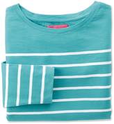 Thumbnail for your product : Charles Tyrwhitt Women's green and white breton stripe boat neck cotton jersey top