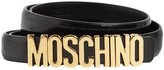 Thumbnail for your product : Moschino 2cm Logo Leather Belt