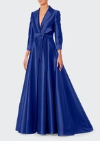 Thumbnail for your product : Carolina Herrera 3/4-Sleeve Suit Gown