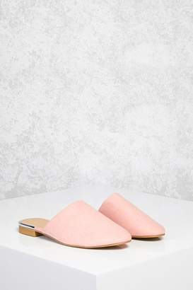 Forever 21 Faux Suede Slip-On Mules