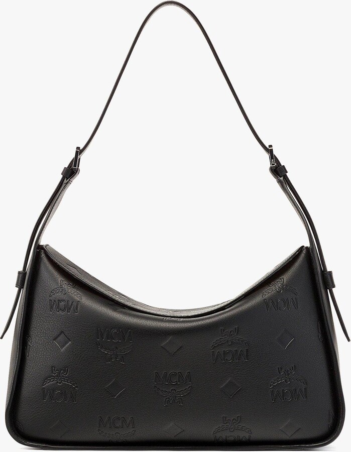 MCM Aren E/W Flap Hobo in Embossed Monogram Leather - ShopStyle