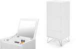 Thumbnail for your product : Elona Vanity Chest of Drawers, White Gloss