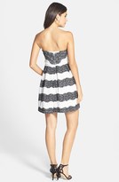 Thumbnail for your product : a. drea Metallic Stripe Lace Fit & Flare Dress (Juniors)