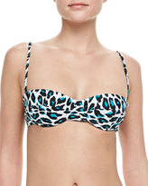 Thumbnail for your product : Milly Maxime Printed Underwire Swim Top, Aqua