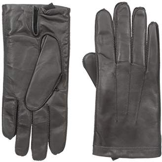 Isotoner Men’s Leather Touchscreen Texting Cold Weather Gloves with Warm Dual Lining