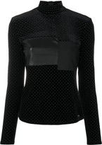 Thumbnail for your product : Armani Exchange Studded High Neck Jumper
