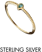 Thumbnail for your product : ASOS Gold Plated Sterling Silver March Birthstone Ring - Blue