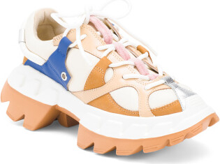 Leather Arko Mingle Sneakers for Women | Leather/Man-Made Sole/Metal