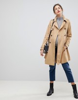 Thumbnail for your product : ASOS DESIGN Maternity trench coat in stone