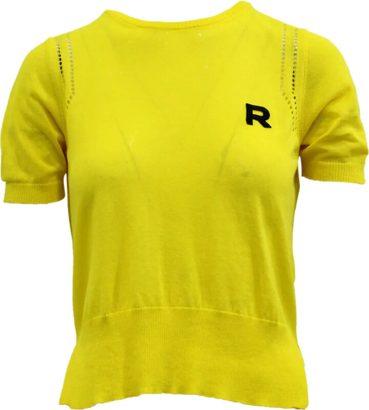 Rochas Vintage Knitted Logo-Patch Top