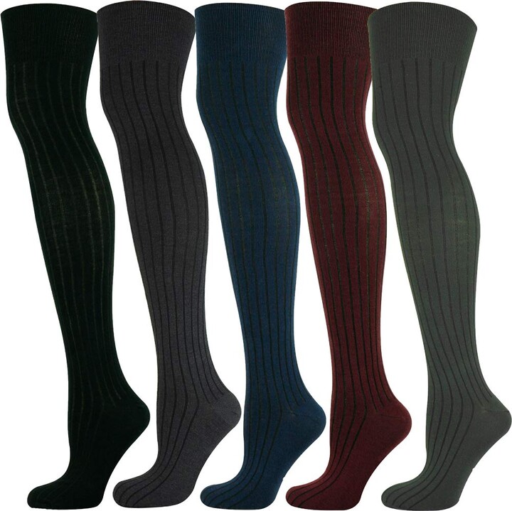 Mysocks Chaussettes Montantes Pour Femmes Et Hommes - Longues En Coton Peigné Doux - Mi-Longues Pour Femmes Et Filles, Orange, 42-45 EU