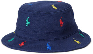 Ralph Lauren Kids Boy's Multicolor Pony Embroidered Bucket Hat - ShopStyle