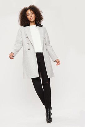 cream boyfriend coat