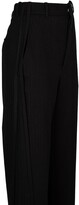 Thumbnail for your product : Ann Demeulemeester Oversized Pinstriped Brushed Wool Pants