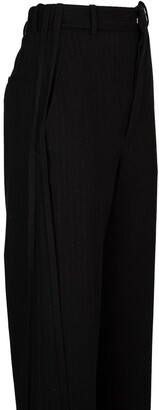 Ann Demeulemeester Oversized Pinstriped Brushed Wool Pants
