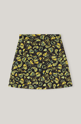 Ganni EcoVero Satin Quilted Mini Skirt