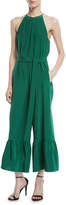 Thumbnail for your product : Tibi Silk Halter Ruffle Jumpsuit