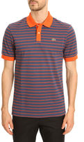 Thumbnail for your product : Lacoste Striped Polo with Contrasting Blue and Orange