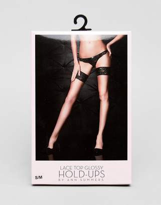 Ann Summers lace top glossy hold up