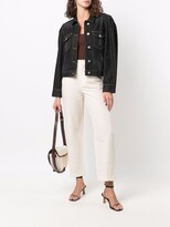 Thumbnail for your product : Etoile Isabel Marant Stonewashed Cropped Denim Jacket