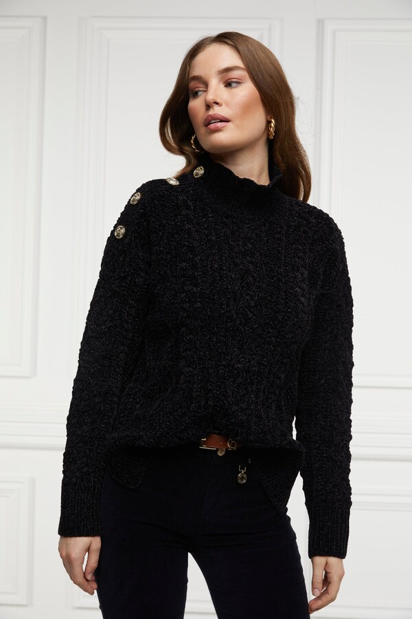 Holland Cooper Brompton Cable Knit - Black - ShopStyle Sweaters