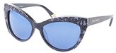 Thumbnail for your product : Juicy Couture 539 0807 Black Cat Eye Sunglasses Blue Lens