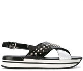 Hogan - studded platform sandals - women - Cuir/cuir verni/Métal (autre)/rubber - 40