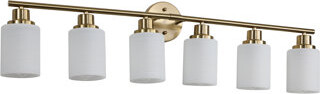 Everly Quinn Modern - Bathroom Mirror Sconce With Frosted White Glass, For Bedroom, Dressing Room, Energy Conservation, Simple Installation Result Contemporary Lam