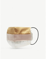 Thumbnail for your product : Eugenia Kim Ladies Champagne Brown Pleated Satin Face Covering Mask