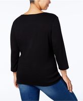 Thumbnail for your product : Karen Scott Plus Size Cotton Pumpkin Graphic Top, Created for Macy's