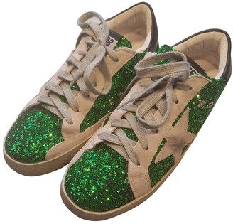 green glitter trainers