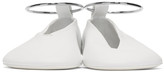 Thumbnail for your product : Jil Sander White Ankle Cuff Ballerina Flats