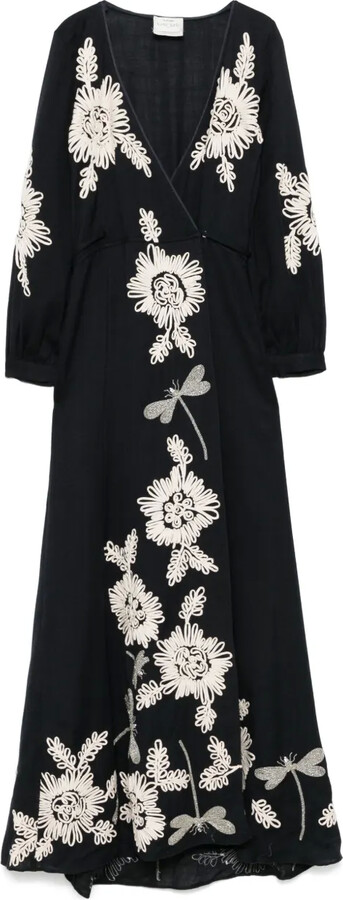 Forte Forte Floral-Embroidered Maxi Dress