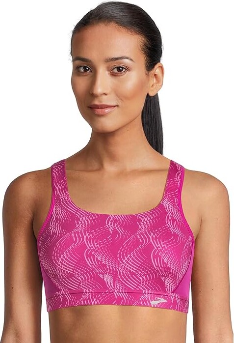 Brooks Convertible 2.0 Sports Bra Women's Bra Magenta Aqueous : 32C Polyester/Spandex