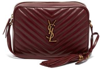 Saint Laurent Lou Quilted Leather Cross Body Bag - Womens - Burgundy