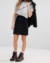 Thumbnail for your product : Reclaimed Vintage Inspired Denim Mini Skirt With Frill Detail Co-Ord