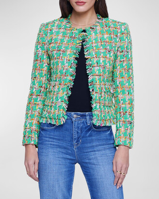 L'agence Tinlee Tweed Blazer in Yellow