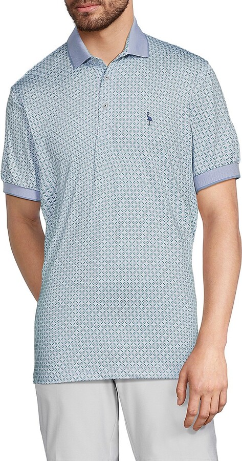 Tailorbyrd Floral Performance Polo Shirt