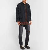 Thumbnail for your product : Blackmeans Distressed Checked Cotton Shirt - Men - Brown